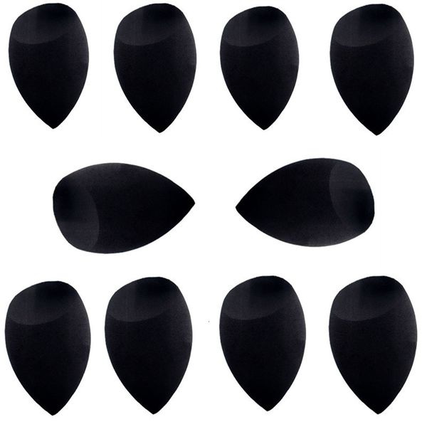 Éponges Applicateurs Coton 10 PCS Lot Noir Beauté Oeuf Maquillage Cosmétique Puff Blender Éponge Fondation Poudre Outil Maquillage Accessoires 230809