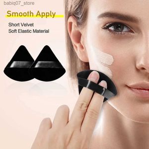 Éponges Applicateurs Coton 2/6 bouffées de poudre triangulaires éponge pour le visage doux velours cosmétiques bouffée mélangeur beauté fond de teint accessoires de maquillage Q240326