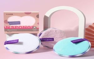 Éponges applicateurs coton 3 pièces tampon démaquillant réutilisable bouffée d'eau magique double face rond doux propre outil pour le visage 8751648