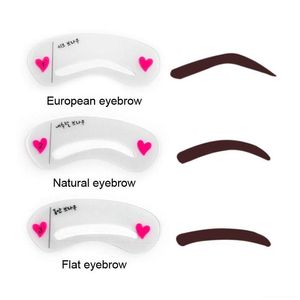 Éponges Applicateurs Coton 3Pcs / Set Sourcils Pochoirs 3Types Réutilisable Ding Guide Carte Sourcils Modèle Bricolage Maquillage Outils 2805042 Drop Dhqb7