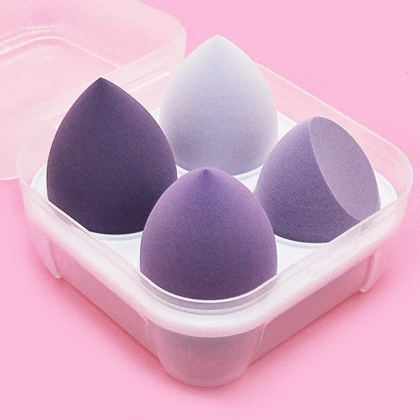 Éponges Applicateurs Coton 4 pièces éponge de maquillage bouffée de poudre sèche et humide combinée beauté cosmétique boule fond de teint biseauté outils de maquillage 231007