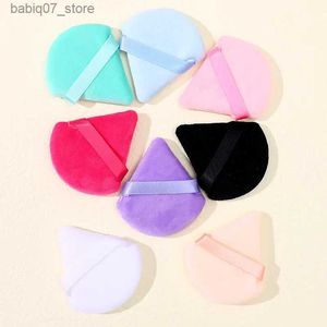 Éponges Applicateurs Coton Coloré Triangle Maquillage Puff Powder Puff Maquillage Éponge Puff Utilisation Sèche pour Femmes Lisse Beauté Lavable Outils De Maquillage Du Visage Nouveau Q240325