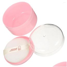 Éponges Applicateurs Coton Maquillage Corps Poudre Bouffée Boîte Et Conteneur Portable Bébé Cas Lâche Synthétique Éponge Vide Drop Livraison Hea Otqys