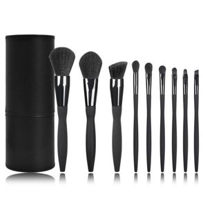 SPONGES APPLICATEURS DIAMOND MAKAPH BRSSHES Set Tools 9pcs Synthetic Vegan Luxury Black Foundation Brochas MAQUILLIAL