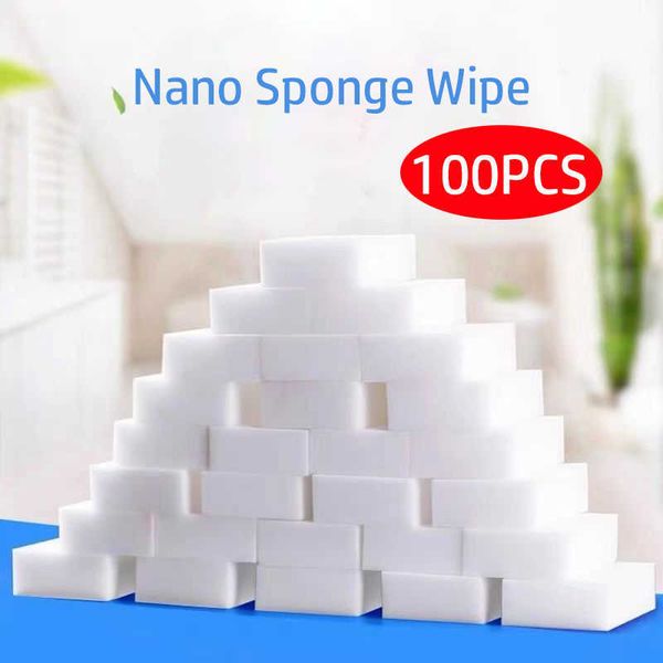 Esponjas estropajos 30/50/100 Uds Borrador mágico de melamina para cocina Oficina baño hogar Nano limpiador limpieza 10x6x2cm Y23