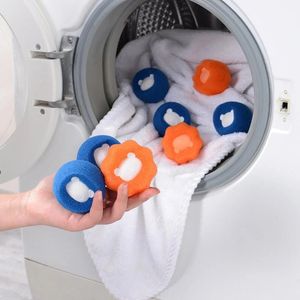 Sponges & Scouring Pads Pet Hair Remover for Laundry Brushes Cute Bear Sponge Clothes Anti-Winding Adsorption Dryer Balls Laundry Reusable Blue/Orange