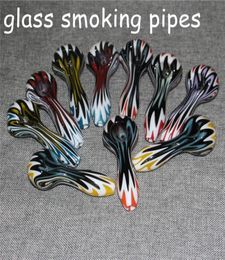 Fabricación de pipas para fumar de vidrio con cuchara soplado a mano y bellamente hecho a mano Bubbler Dab Rigs Smoke Hand Pipes7219767