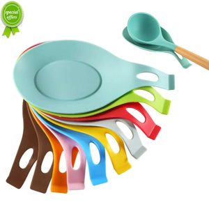 Support de rangement de cuillères en Silicone, isolant, tapis de Pot, dessous de verre résistant à la chaleur, plateau de dessous de verre, fournitures de cuisine