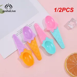 Cuillères 1/2PCS Accessoires de crème glacée Bol en plastique Réutilisable Enfants Cake Scoop Dessert Vaisselle Cuillère