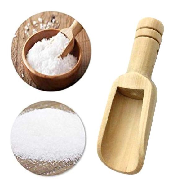 Cucharas 10 PCS Mini Cuchara de madera Sal Caramelo Polvo Té Café Fácil de tomar Sustituto de plástico