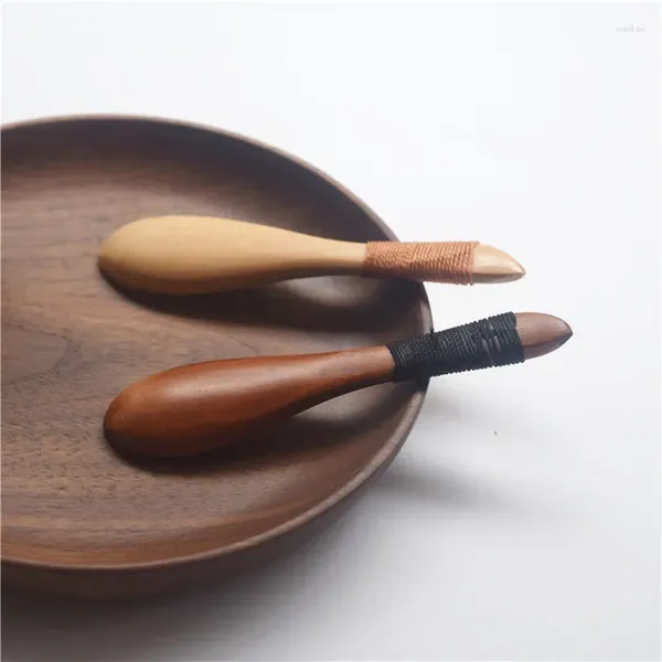 Cucharas 100pcs Estilo japonés Cuchara de madera ecológica Utensilio Cocina corta Cocinar Azúcar Sal Pequeña