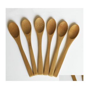 Cuillères 13 Cm Cuillère En Bois Confiture Café Bébé Miel Bambou Mini Cuisine Remuer Assaisonnement Outil Drop Delivery Maison Jardin Salle À Manger Bar Couverts Dhpqn