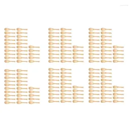 Cuillères 150pcs Mini cuillère en bois à la main crème glacée sucre confiture miel café cuillère à café cuisine condiment sel moutarde