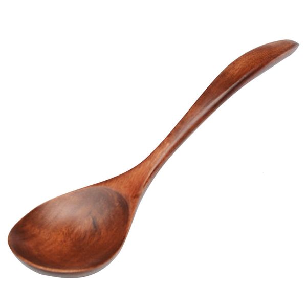 Cucharas 18 cm Manejo largo de madera Sopa de arroz Cuchara de cocina Accesorios de cocina de la escalera grande Pot vajilla entrega DH2ti