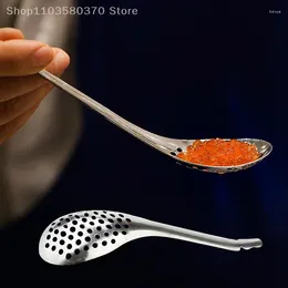 Cucharas 1pc 56 agujeros cuchara de caviar gadgets de cocina de cocina de acero inoxidable colador