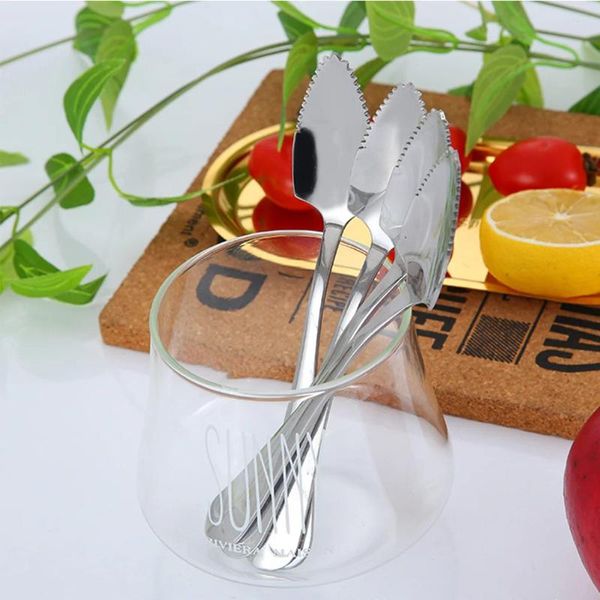 Cosas 2 Grapefruit de acero inoxidable Culinar Culinar Spoon Spoon Cookie Postre Utensil para el hogar