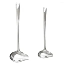 Cuillères 2 pcs huile cuillère assaisonnement cuillère cuisine gadget louche en acier inoxydable soupe sauce sauce bruine