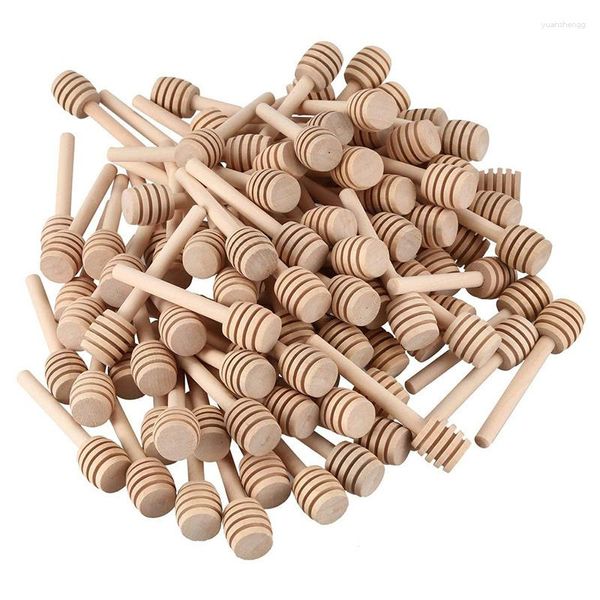 Cuillères 20 pièces barre de mélange de miel de haute qualité poignée de mélange cuillère en pot pratique trempette en bois fournitures de bâton Long outils de cuisine