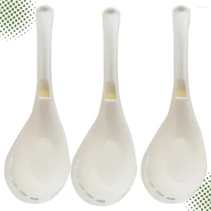 Cucharas 3 piezas Utensilios de cocina Sopa Cucharada pequeña para servir Cuchara de utensilios de cocina blanca