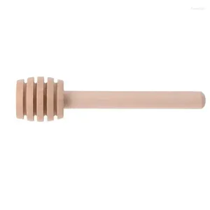 Cuillères 30pcs Stick Honey Stick Stirn Dipper en bois mini long pot à cuillère 8cm pour