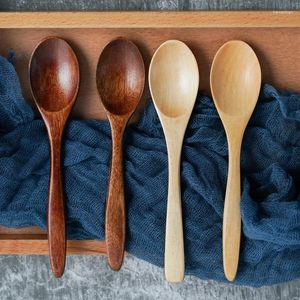 Cuillères 3 pièces Nanmu cuillère en bois ensemble ustensiles de style japonais pour la cuisine vaisselle couverts Festival vaisselle cadeau