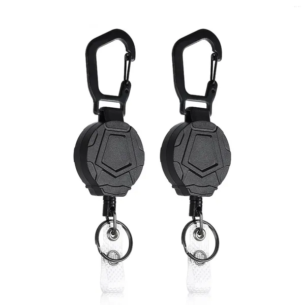 Cuillères Paquet de 4 porte-clés rétractables porte-badges bobine avec cordon de 23,6 pouces porte-clés multi-outils mousqueton