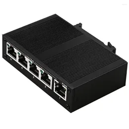 Lepels 5-poorts 100 Mbps netwerkswitch Ethernet industriële kwaliteit onbeheerde railtype splitter