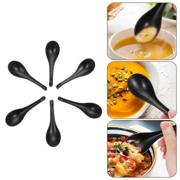 Cuillères 6 pcs mélamine cuillère en plastique scoop cuisine soupe de restauration