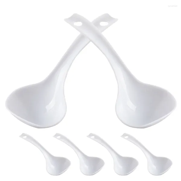 Cuillères 6 pcs en plastique de cuisine de cuisine soupe de soupe