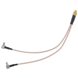 Lepels 8 Inch SMA Female Naar Y Type 2 X TS9 Hoek Mannelijke Connector Splitter Combiner Kabel Goudzilver