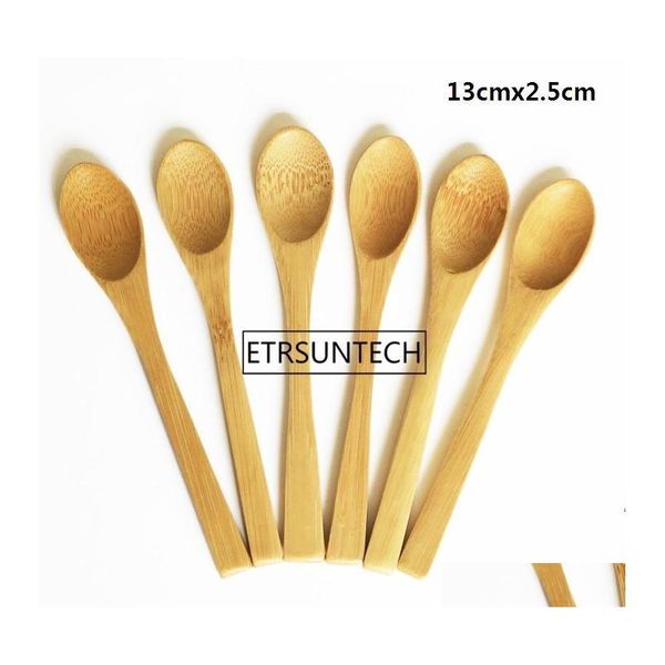 Cucharas 8 Tamaño Pequeño Bambú Natural Eeofriendly Mini Miel Cocina Café Cucharadita Niños Helado Scoop 916Cm Rra6780 Drop Delivery H Otxy0