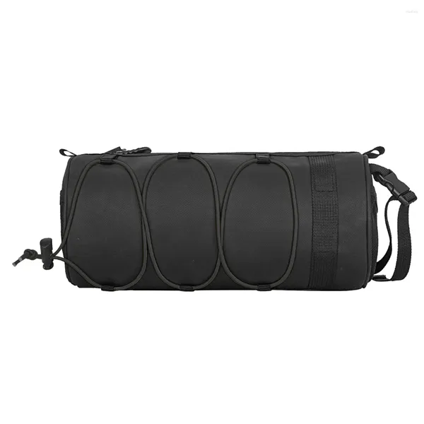 Spoons Bike Manillar Bolsa Almacenamiento Bicicletas Marco Scooter con Cremallera Impermeable Accesorios Negro