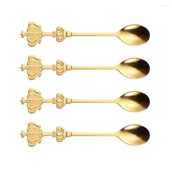 Cuillères de douche nuptiale Favors Crown Spoon Spoon en acier inoxydable