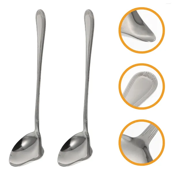 Cuillères en conserve à l'huile de soupe Souple: 2pcs en acier inoxydable couler la cuillère de cuisson à la cuillère