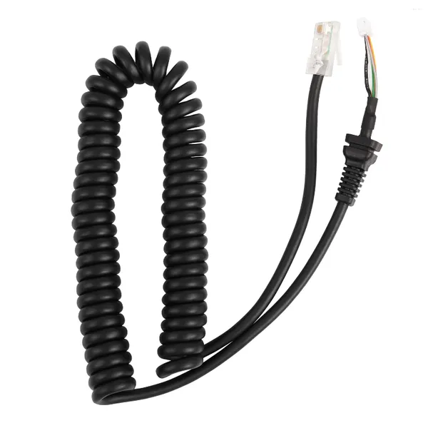 Cuillères en haut-parleur à main lecteur microphone Remplacement des câbles micro fil Cordon pour yaesu MH-48A6 Radio Talkie Walkie Téléphone Spring Line