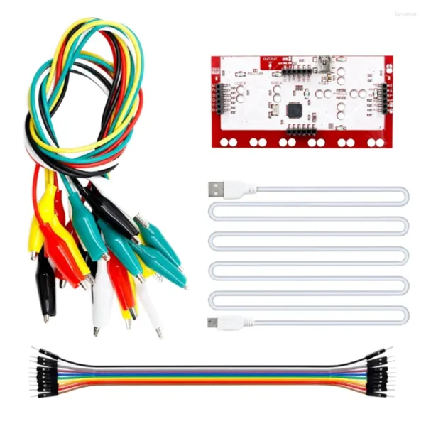 Juego completo de cucharas, kit de lujo con cable USB, pinzas de cocodrilo Dupond para Makey