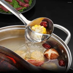 Lepels creatieve vergiet set soep lepel dubbel gebruik verwijderbare roestvrijstalen kookgerei Serveer kookgerei keuken