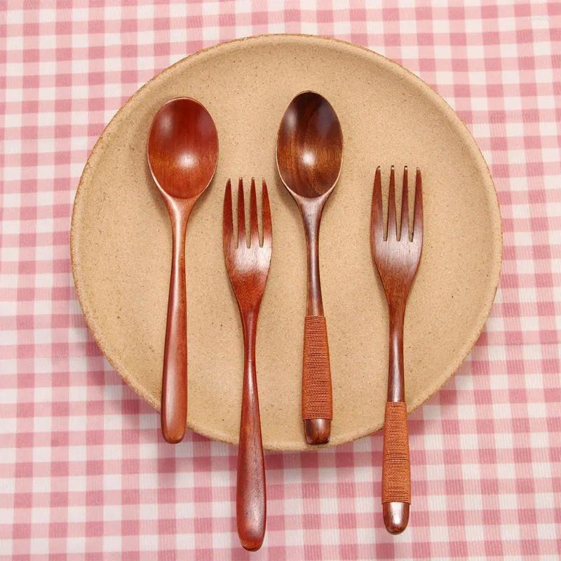 Skedar middagssats naturliga redskapssoppor kök leveranser bordsartiklar sked servis uppsättningar gaffel