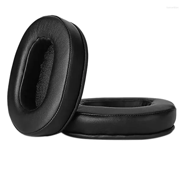 Cuillères coussinets d'oreille en mousse à mémoire de forme, coussinets de remplacement pour ATH M50X, convient à Audio Technica M40X M30X M20, noir