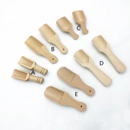 Cucharas Ecológicas Cuchara medidora de sal de madera Grabado pequeño Mini cucharadas de bambú para sales de baño Pequeña cucharada de coco