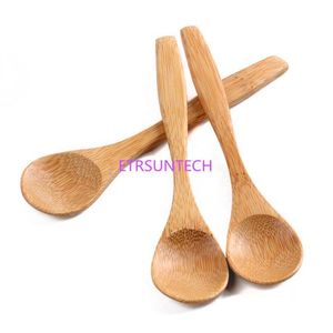 Cucharas Nueva llegada rápida Cuchara de miel de bambú hecha a mano Bebé Mini 13 cm x 3 cm Fábrica al por mayor Lx743 Entrega directa Hogar Jardín Cocina Din Dhnrz