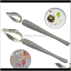 Lepels Flatware Kitchen, Dining Bar Gardenspoon Chef Anti-Slip Coffee Decoratie Roestvrij staal Home D Gereedschap Potlood Mini Saus schilderen Ki