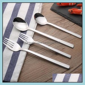 Lepels Flatware Kitchen Eetbar Home Garden Dining 304 Roestvrij stalen vorks metaal glanzend Pools Dinner BK Sale Drop Levering 2021 Fi