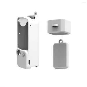 Cucharas para DJI OSMO Pocket3 Cámara Funda de silicona Multifuncional Conveniente Lente Cubierta protectora del cuerpo Blanco