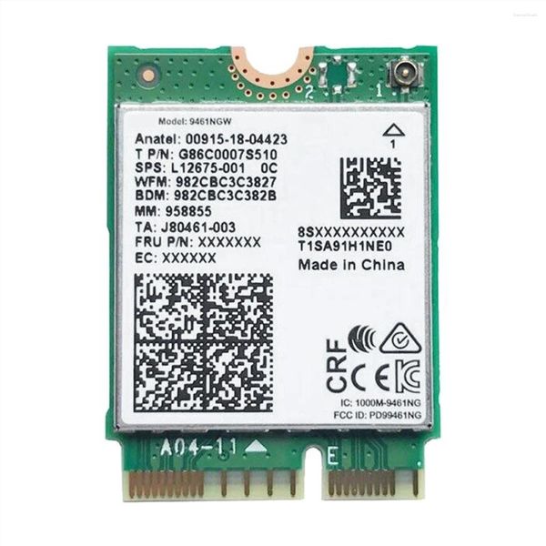 Cucharas para tarjeta WiFi Intel 9461NGW AC 9461 2,4G/5G banda Dual 802.11AC M2 Key E CNVI adaptador inalámbrico Bluetooth 5,0