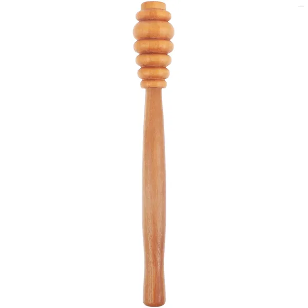 Cucharas Miel Stick Jar Varita Mezclando Agitadores Cuchara de madera Multifunción Palos reutilizables Cocina