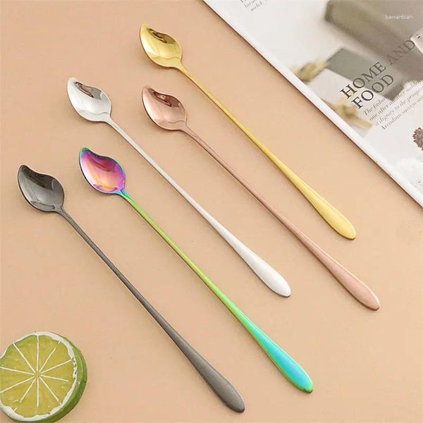 Cuillères à crème glacée à longue manche scoop 304 en acier inoxydable créatif pour une vaisselle colorée JUI COFEUX COIET STIMING CUTLERY CUIET