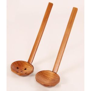 Cuillères Cuillère en bois de style japonais Long manche Passoire Ustensiles Ramen Soupe Vaisselle Ustensile de cuisine Outils6561697 Drop Delivery Hom Otbpi