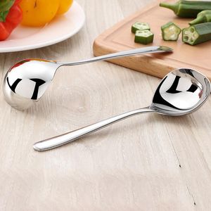 Spoons Korean Stainless Steel Thickening Spoon Creative Long Handle El Pot Soup Ladle Home Kitchen Essential Tools H2