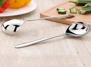 Cuillères coréennes en acier inoxydable épaississement cuillère créative longue manche el pot soupe ladle maison cuisine outils essentiels h26649920